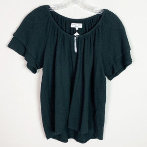 Madewell | keyhole front guaze short sleeve top S
